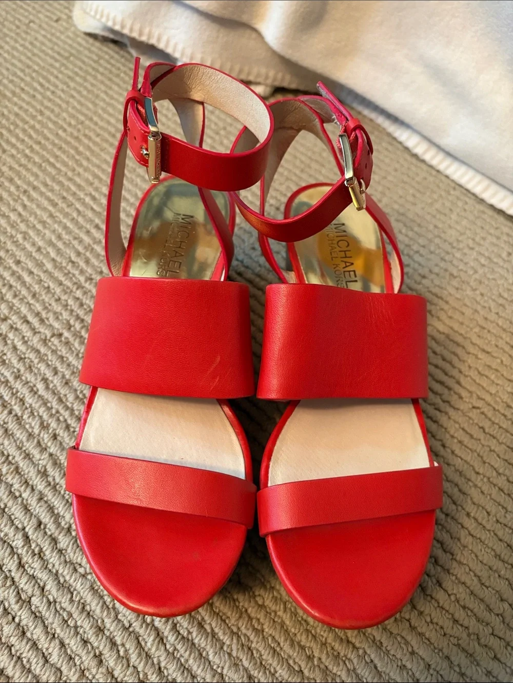 Michael Kors Leather Wedges